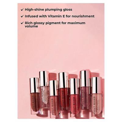 Makeup Revolution Pout Bomb Plumping Gloss Cookie Deep Nude 4.6 ml - Lip Glosses