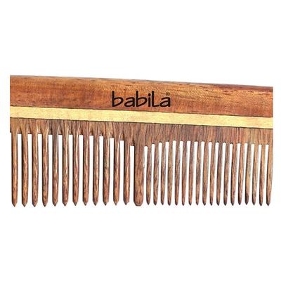 Babila Sparkle Comb-HMS-01 (Natural wood finish) 1's (N) - Hair Combs