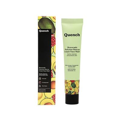 Quench Botanics Bravocado Pollution Rescue Cream Face Wash, Korean Skin Care 25 ml - Scrubs & Exfoliants