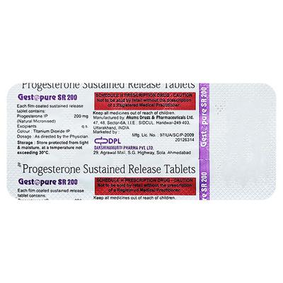 GESTOPURE SR 200 Tablet 10's - Hormonal Therapy-Oes