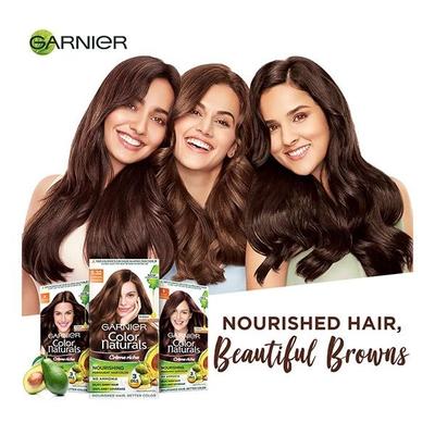 Garnier Color Naturals Creme Riche - Shade 4 Brown (70 ml + 60 gm) - Crème