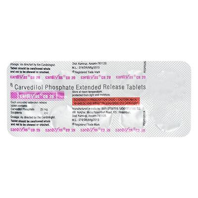 Cardivas CR 20mg Tablet 10'S - Hypertension-Bet