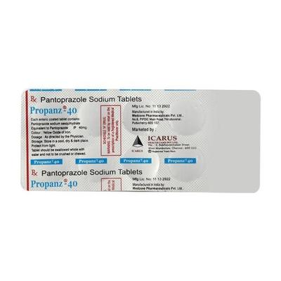 Propanz 40mg Tablet 10'S - Ulcer/Reflux/Flatulence-Aaa