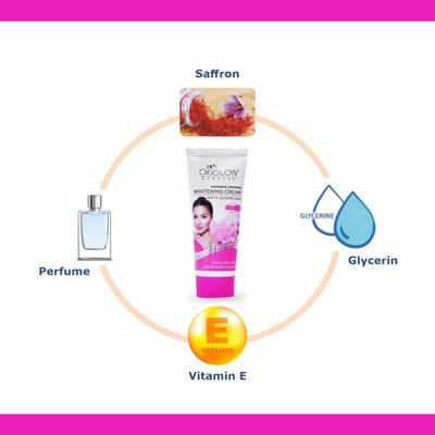 OxyGlow Herbals Whitening Cream Soft & Glowing Skin SPF 15 with Saffron & Liquorice 60gm - Lotions & Creams
