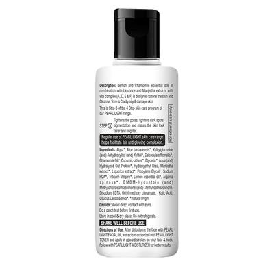 Passion Indulge PEARL LIGHT TONER For Spot reduction And Skin Lightening cleanse tone & clarify oily & Damage Skin 100ml - Toners