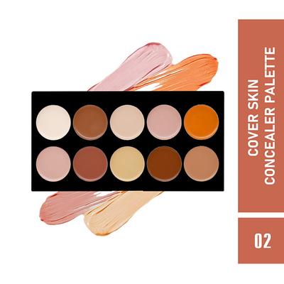 Matt Look Cover Skin Concealer Palette Full Coverage Color Correcting formula for Face Makeup - 02 18 gm - Concealer