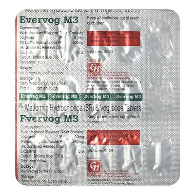 EVERVOG M 3 Tablet 15's - Diabetes-Ant