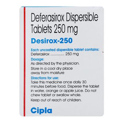 Desirox 250mg Tablet 30'S - Poisoning/Overdose-Ant