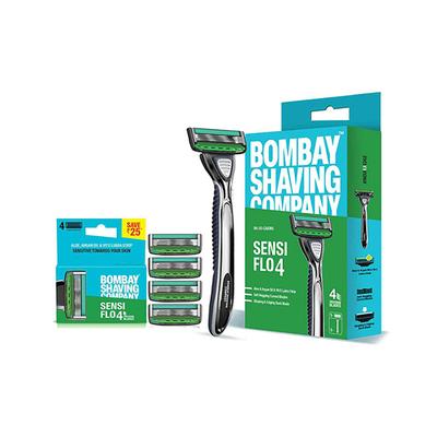 Bombay Shaving Company Sensiflo-4 Razor with Cartridge 4's - Razors & Cartridges