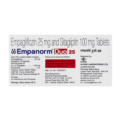 EMPANORM DUO 25 Tablet 10's - Diabetes-Ant
