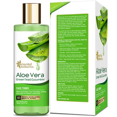 Oriental Botanics Aloe Vera, Green Tea & Cucumber Face Toner 150 ml - Face Creams