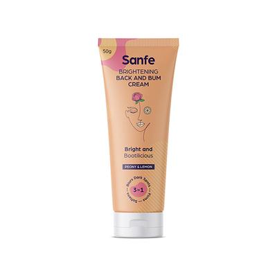 Sanfe Brightening Back and Bum Cream - Peony & Lemon 50 gm - Stretch Mark Cream