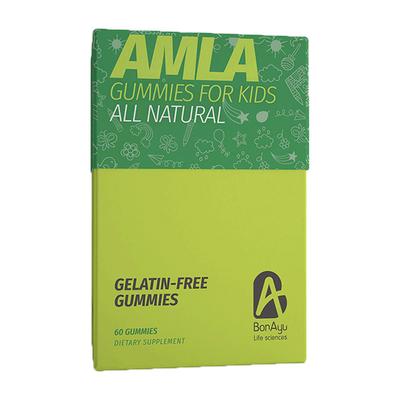BonAyu All Natural Gelatin Free Gummies for Kids - Amla 60's - Herbal Dietary Supplement