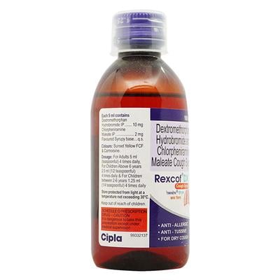 REXCOF DX COUGH Syrup 100ml - Cough And Cold-Cou