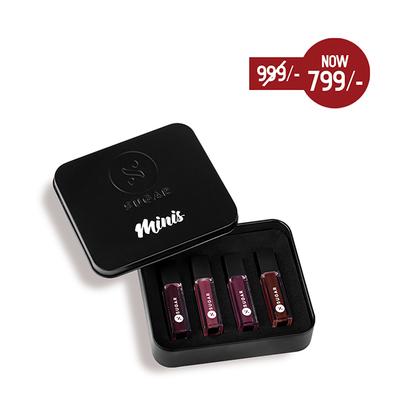 Sugar Cosmetics Fiery Lips Mini Lipstick Set (1.1 ml X4N) 4's - Lipsticks