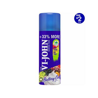 Vi-John Shaving Foam - Fruit Fusion Mix Fruit - Pack of 2 x 400 gm - Shaving Foams