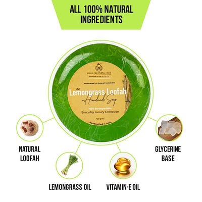 India Grooming Club Lemongrass Loofah Soap 100 gm - Shower Gels & Body Wash