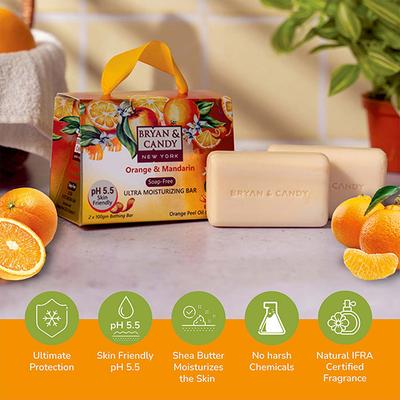 Bryan & Candy Orange Bathing Bar 230 gm - Soaps
