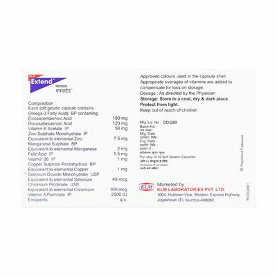 Extend Capsule 10'S - Supplements-Ent