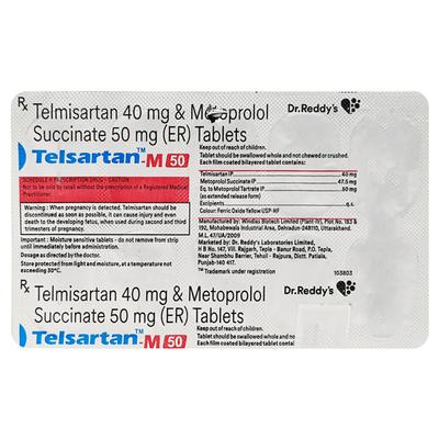 TELSARTAN M 50 Tablet 10's - Hypertension-Ana