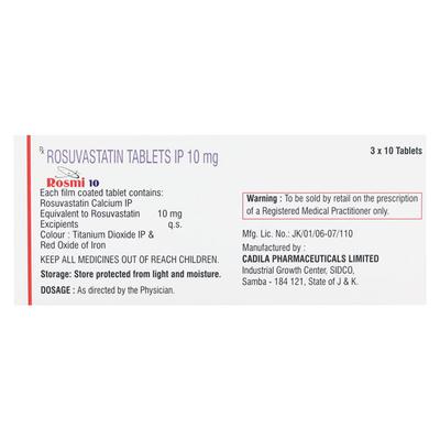 Rosmi 10mg Tablet 10'S - High Cholesterol-Dys