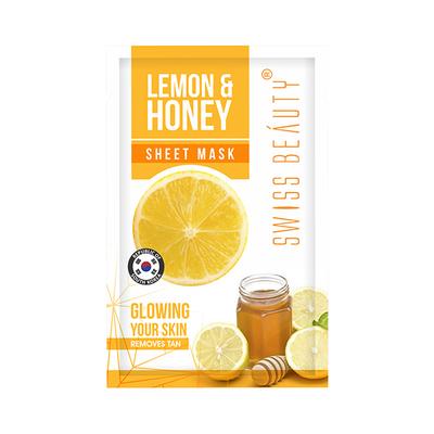 Swiss Beauty Lemon & Honey Sheet Mask - (Lemon & Honey) 22 ml - Masks & Peels