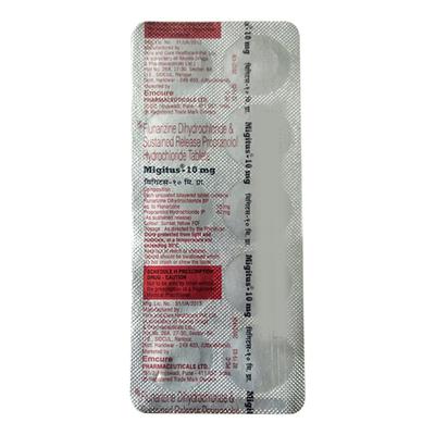 Migitus 10mg Tablet 10'S - Migraine