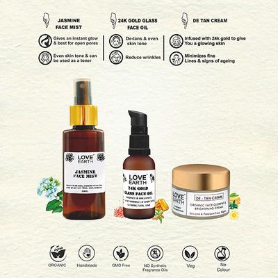 Love Earth Glow Getter Kit - Face Glow With Essential Oils And Herbal Extracts 1's - Lotions & Creams