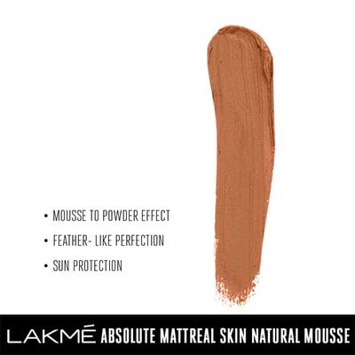 Lakme Absolute Skin Natural Mousse Mattreal Foundation Rick Walnut 25 Gm - Foundation