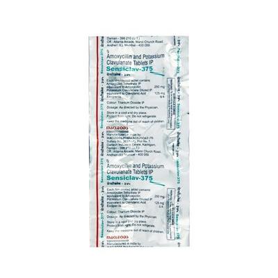 Sensiclav 375mg Tablet 6'S - Bacterial Infections-Pen