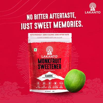 Lakanto Monkfruit Sweetener (Combo Pack Of Classic 2X (30's X 2.5 g) + Classic 454 g) 1's - Sugar Substitute