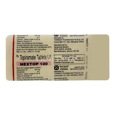 Nextop 100mg Tablet 10'S - Epilepsy/Convulsion-Ant