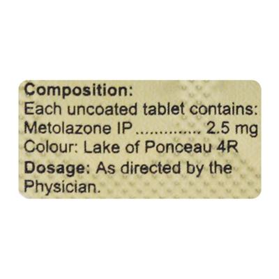 Metoz 2.5mg Tablet 10'S - Hypertension-Diu