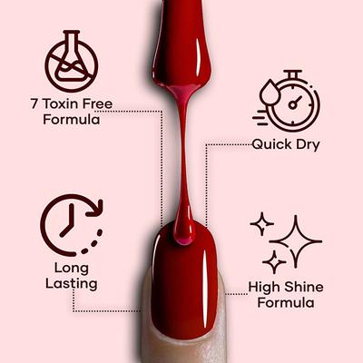 Sery Bold Nail Polish With Almond Oil , Vitamin E, Toxin Free- Fuchsia Play, MNP-14 8 gm - Nail Polish