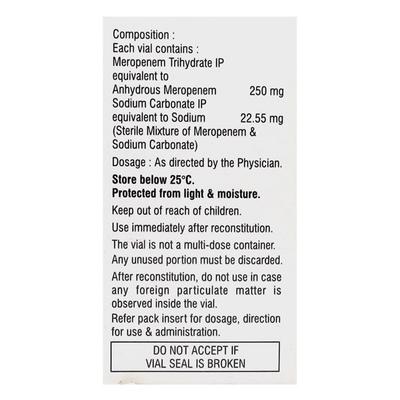 Merotec 250mg Injection 1'S - Bacterial Infections-OBL