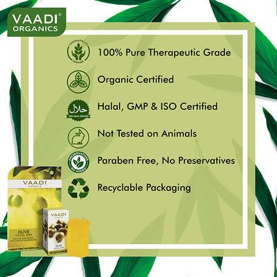 Vaadi Herbals Olive Facial Bar with Cane Sugar Extract 25 gm - Soaps