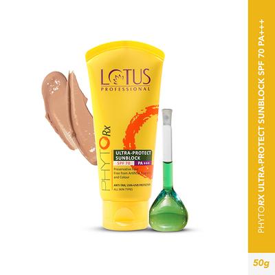 Lotus Professional Phytorx Ultra-Protect Sunblock Spf 70 Pa+++ 50 gm - Face Sunscreen