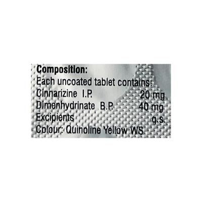 DRAMINATE CN Tablet 10's - Vertigo-Ant