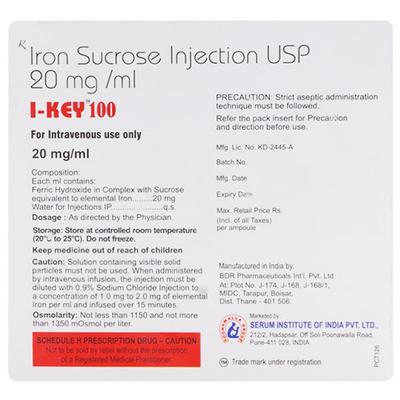 I Key 100mg Injection 5ml - Iron Supplement/Anaemia-Vma