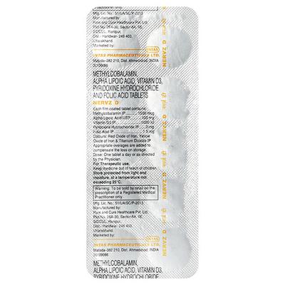 Nervz D Tablet 10'S - Supplements-Vam
