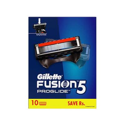 Gillette Fusion Proglide Blades for men - 10 count for Perfect Shave and Perfect Beard Shape with Styling Back Blade 116 gm - Razors & Cartridges