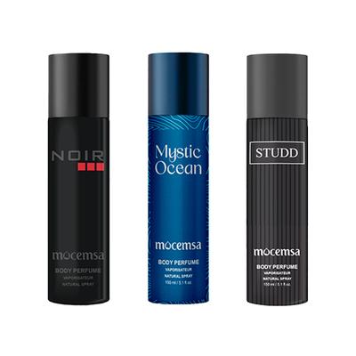 Mocemsa Deo Gift Pack - Noir And Mystic And Studd 450 ml - Men Perfumes (Edt/Edp)