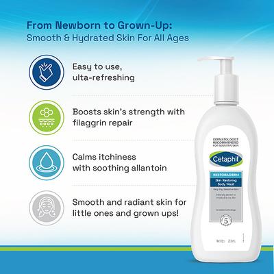 Cetaphil Restoraderm Body Wash. 295 ml - Scrubs & Exfoliants