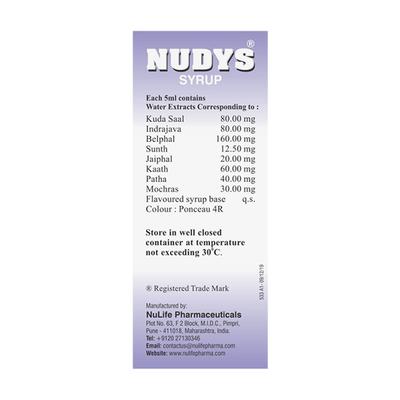 NUDYS SYRUP 60ML - Ayurvedic Medicine-AYU