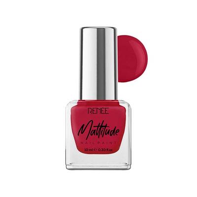 RENEE Mattitude Nail Paint - Salsa Red 10 ml - Nail Polish
