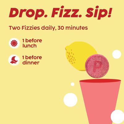 Plix Original Apple Cider Vinegar Effervescent Tablet - Lemon Masala 15's - Weight Loss