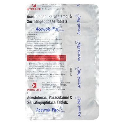 Acewok Plus Tablet 10'S - Pain relief-Nsa