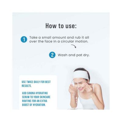 Sirona Marshmallow & Hyaluronic Acid Hydrating Face Wash For Men & Women 150 gm - Face Wash & Cleansers
