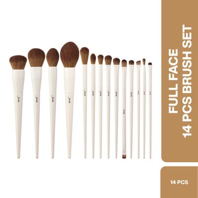 Jessup Beauty 14Pcs Light Gray Comprehensive Collection 1's - Face Brush