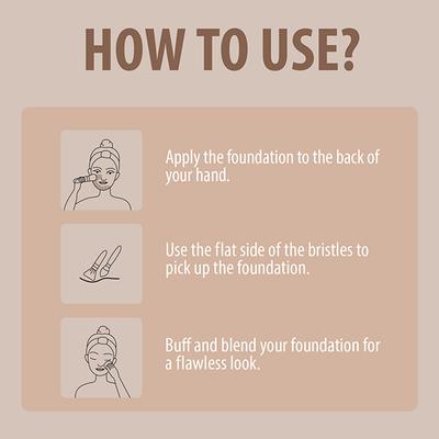 Bronson Professional Blending Foundation Brush 1's - Foundation